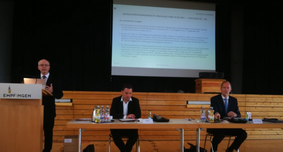 Regionalverband tagte am Mittwoch in Empfingen (Kreis Freudenstadt), von links Kirchberg, Mack und Prospke